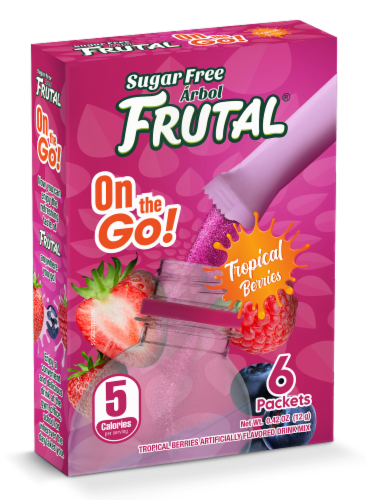 Arbol Frutal® Tropical Berries Sugar Free Drink Mix Packets Perspective: front
