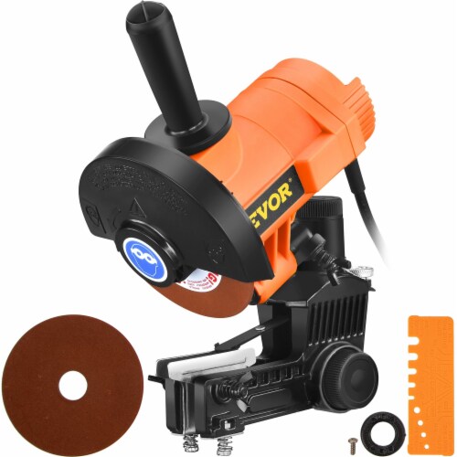 Vevor Chainsaw Grinder Electric Chainsaw Sharpener 110V 85W W/ Grinding Wheels Perspective: front