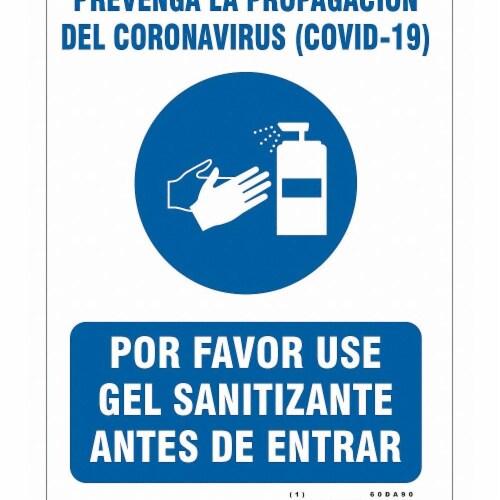 Condor Spanish Use Hand Sanitizer Sign,10 H HWB720T1007, 1 Fry’s Food