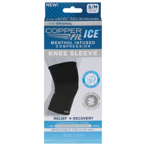 Copper Fit® Ice Menthol Infused Knee Sleeve Perspective: front