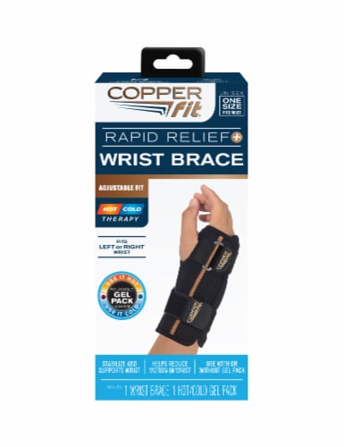 Copper Fit Rapid Relief Wrist Brace Perspective: front