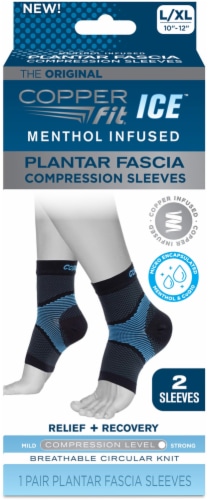 Copper Fit Ice Menthol Infused Plantar Fascia Ankle Compression