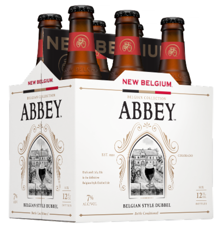 New Belgium Abbey Belgian Style Dubbel Ale Beer Perspective: front