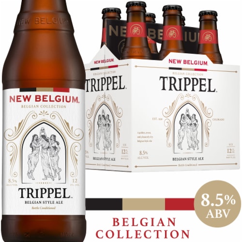 New Belgium Trippel Belgian Style Ale Beer, 6 Pack, 12 fl oz Bottles Perspective: front