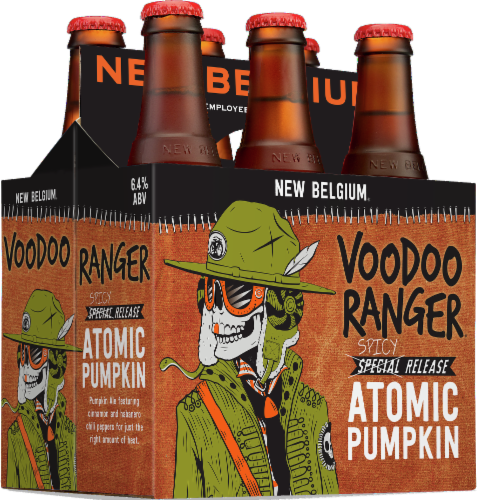 New Belgium Spicy Release Voodoo Ranger Atomic Pumpkin Ale Perspective: front
