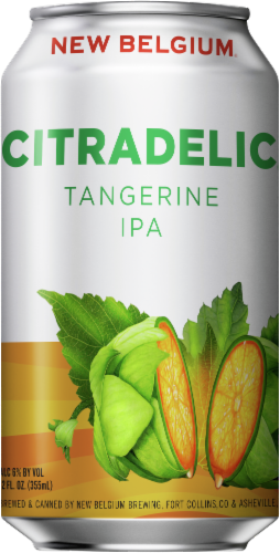 New Belgium Citradelic Tangerine IPA Beer Perspective: front