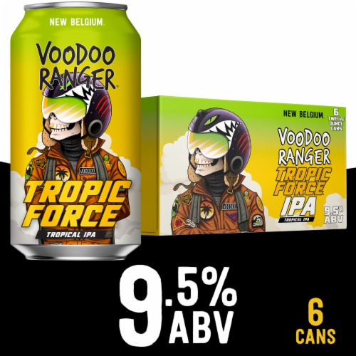New Belgium Voodoo Ranger Tropic Force Tropical IPA Craft Beer Perspective: front