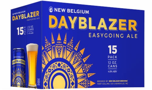New Belgium Dayblazer Easygoing Ale Beer 15 Cans Perspective: front