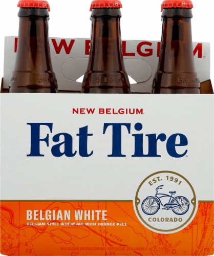 New Belgium Fat Tire Belgian White Beer Perspective: front