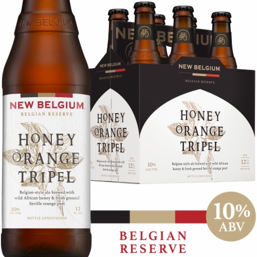 New Belgium Honey Orange Tripel Craft Beer Perspective: front