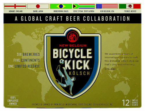 New Belgium Bicycle Kick Kolsch Beer Perspective: front