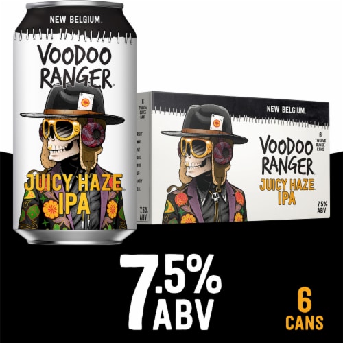 New Belgium Voodoo Ranger Juicy Haze IPA Craft Beer Perspective: front