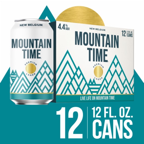 New Belgium Mountain Time Lager Craft Beer Perspective: front