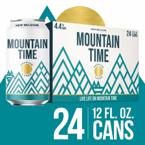 New Belgium Mountain Time Premium Lager Craft Beer Perspective: front