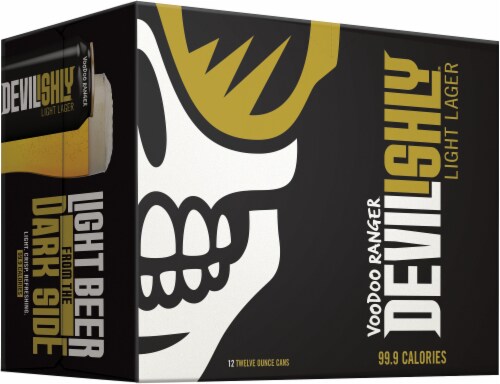 New Belgium Voodoo Ranger Devilishly Light Lager Beer Perspective: front