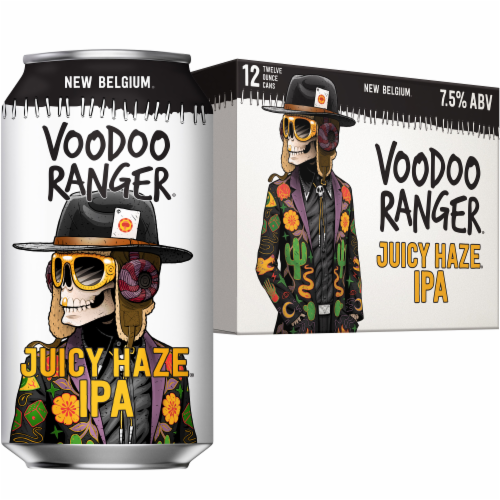New Belgium Voodoo Ranger Juicy Haze IPA Craft Beer Perspective: front