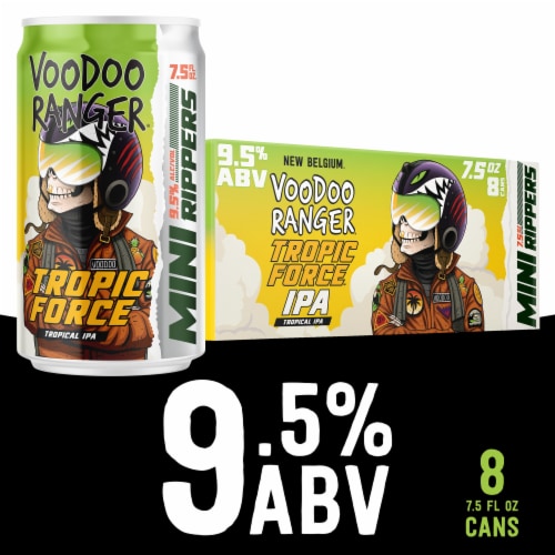 New Belgium Voodoo Ranger Tropic Force IPA Mini Rippers Craft Beer Perspective: front