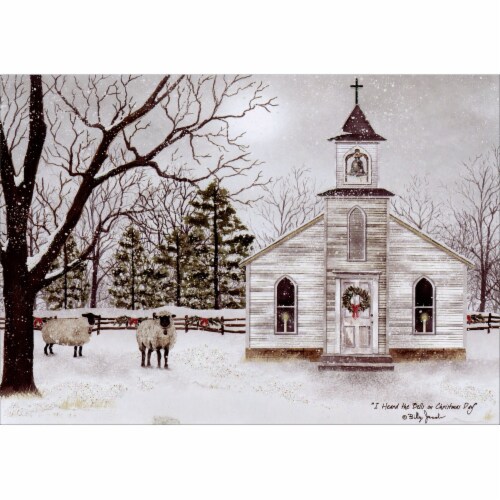 LPG Greetings I Heard the Bells Box of 14 Billy Jacobs Deluxe Glitter Christmas Cards, 14 cards
