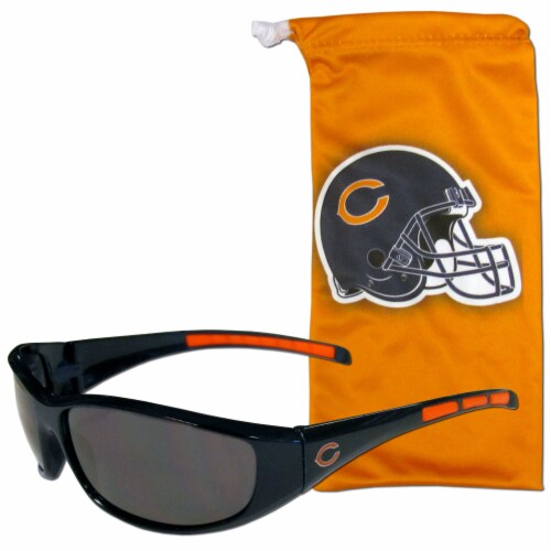 Chicago Bears Wrap Sunglass and Bag Set Perspective: front
