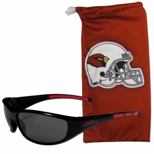 Arizona Cardinals Wrap Sunglass and Bag Set Perspective: front