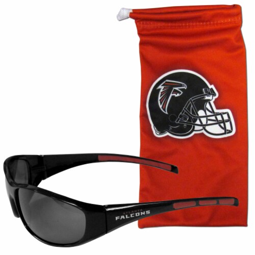 Atlanta Falcons Wrap Sunglass and Bag Set Perspective: front