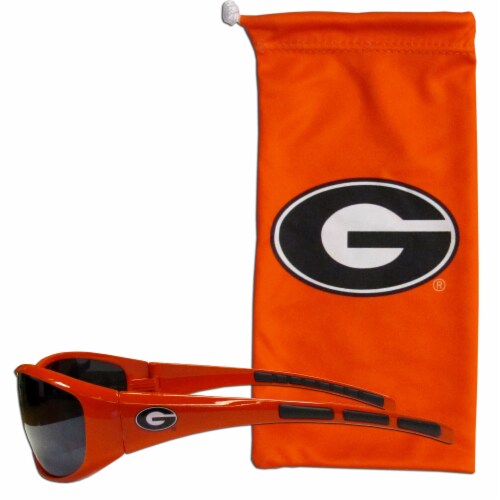 Georgia Bulldogs Wrap Sunglasses and Bag Set Perspective: front