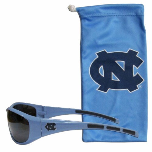 North Carolina Tar Heels Wrap Sunglasses and Bag Set Perspective: front