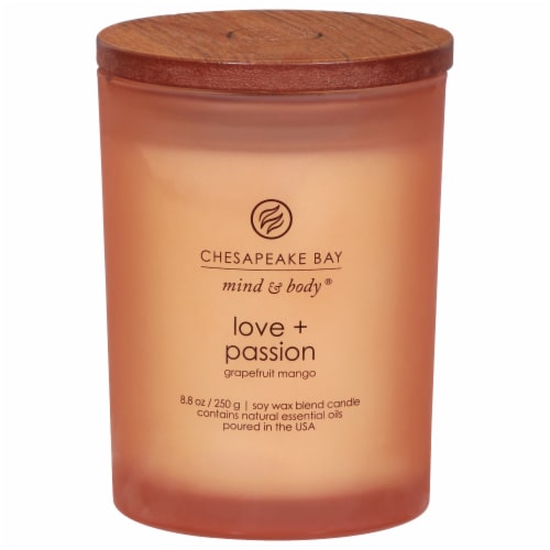 Chesapeake Bay Candle Mind and Body Peace and Tranquility Jar Candle - Frosted Coral Perspective: front