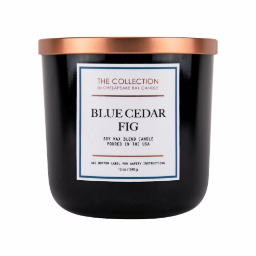 Chesapeake Bay Candle Blue Cedar Fig Perspective: front