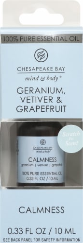 Chesapeake Bay Calmness Geranium Vetiver & Grapefruit Essential Oil Perspective: front
