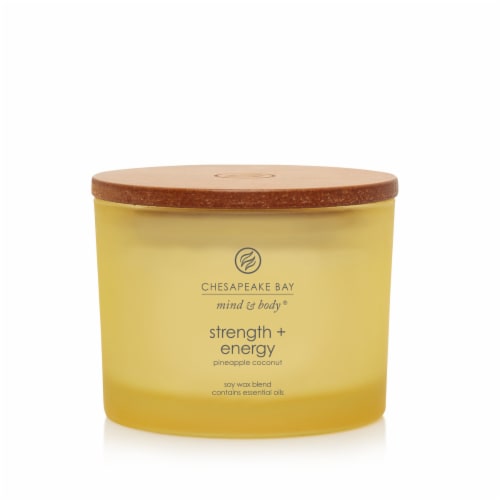 Chesapeake Bay Candle Mind and Body Strength and Energy 3-Wick Jar Candle Perspective: front