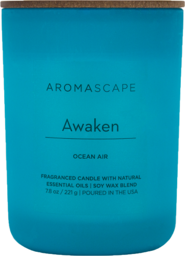 Pacific Trade Aromascape Awaken Ocean Air Jar Candle Perspective: front