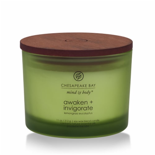 Chesapeake Bay Mind & Body® 3 Wick Jar Candle Awaken + Invigorate Perspective: front