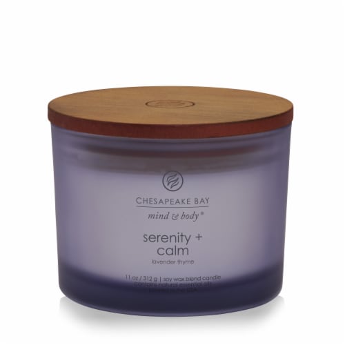 Chesapeake Bay Candle Mind & Body® Serenity + Calm Lavender Thyme Jar Candle Perspective: front