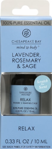 Chesapeake Bay Relax Lavender Rosemary & Sage Essential Oil Perspective: front