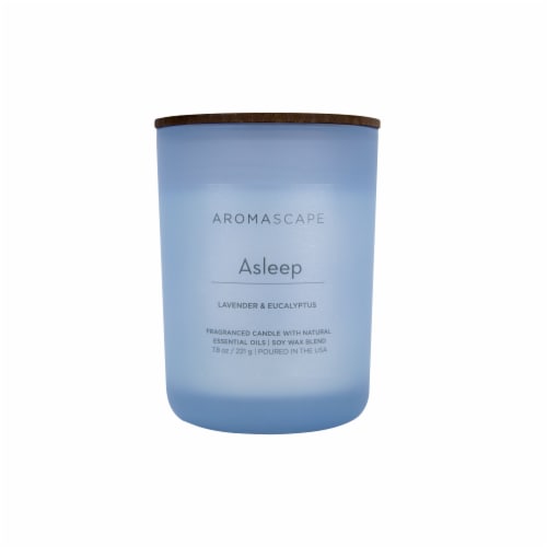 Aromascape Alseep Lavender and Eucalyptus Candle Perspective: front