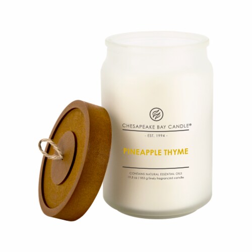 Chesapeake Bay Candle Pineapple Thyme Jar Candle Perspective: front
