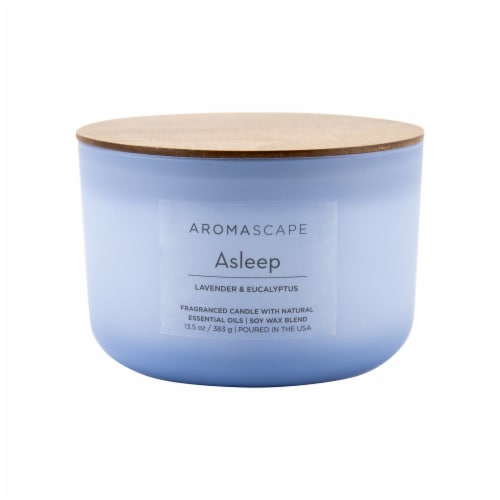 Aromascape Asleep Lavendar & Eucalyptus Jar Candle Perspective: front