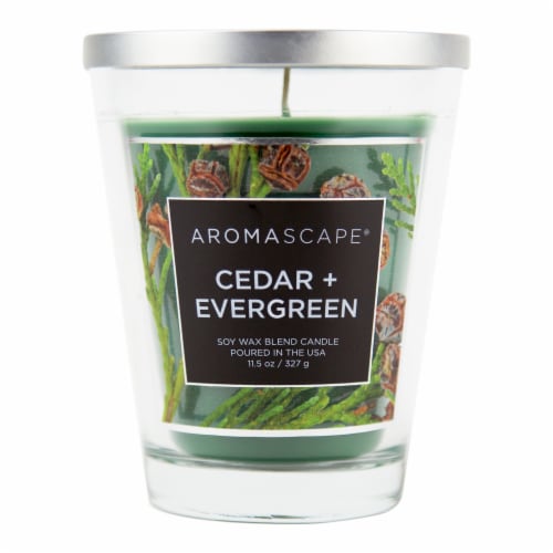 Aromascape® Cedar + Evergreen Jar Candle Perspective: front