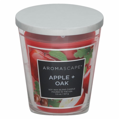 Aromascape Apple & Oak Jar Candle Perspective: front