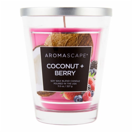 Aromascape Coconut + Berry Jar Candle Perspective: front