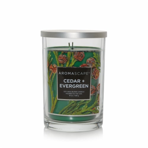 Chesapeake Bay Cedar Evergreen Candle Perspective: front