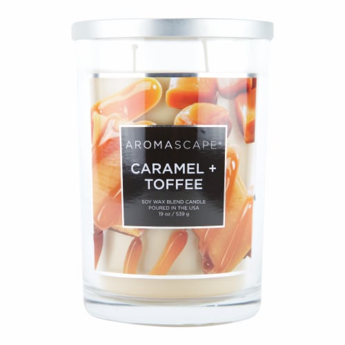 Chesapeake Bay Candle Aromascape Caramel + Toffee Soy Candle - Cream Perspective: front