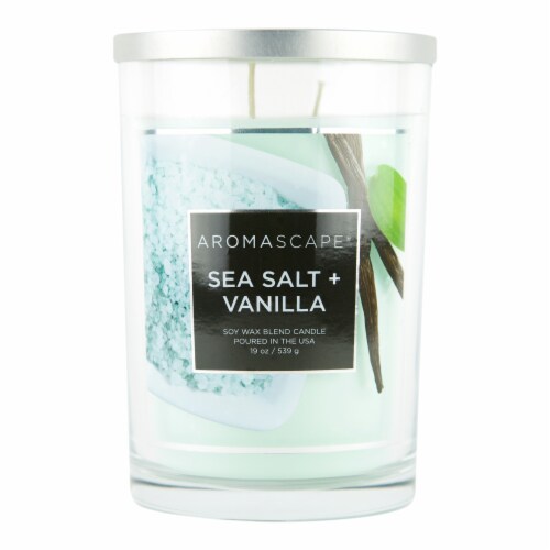 Chesapeake Bay Candle Aromascape Sea Salt + Vanilla Soy Candle - Blue Perspective: front