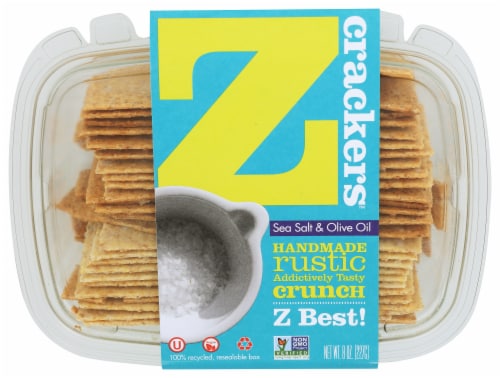 Z Crackers Sea Salt & Olive Oil Perspective: front