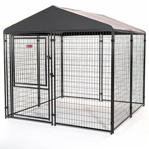 Lucky Dog STAY Series 8 x 8 x 6 Foot Roofed Steel Frame Executive Dog Kennel 1 Piece Kroger