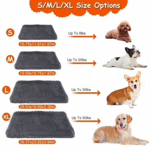 Dog Bed Soft Plush Cushion Cozy Warm Pet Crate Mat Dog Carpet S, S - Fry's  Food Stores