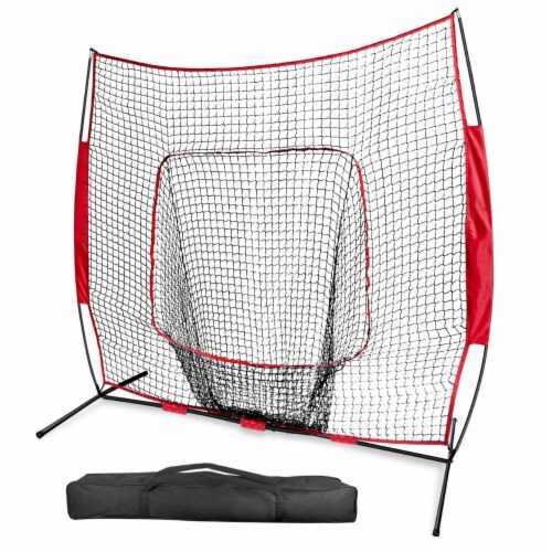 7x7ft Baseball Softball Teeball Practice Net Batting Hitting Pitching Training Net Perspective: front