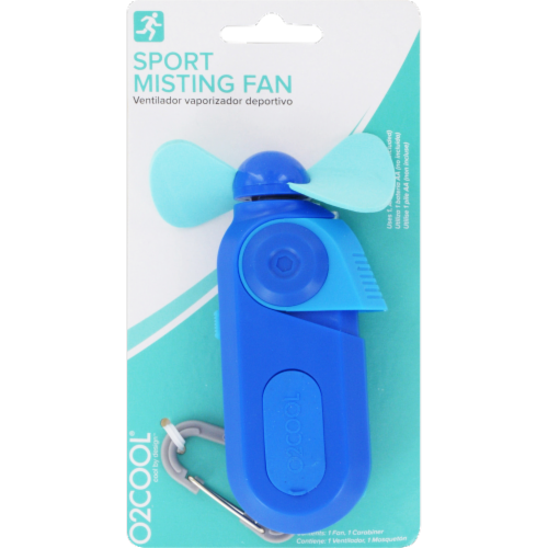 O2Cool Sport Misting Fan - Blue Perspective: front