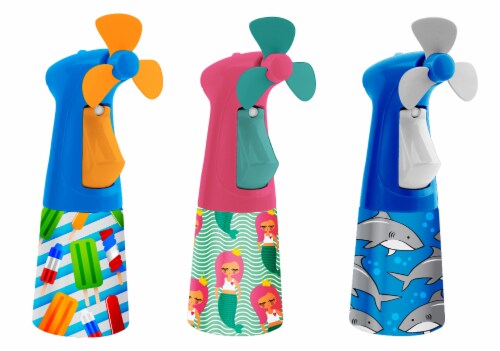 O2Cool Kids Misting Pattern Fan - Assorted Perspective: front